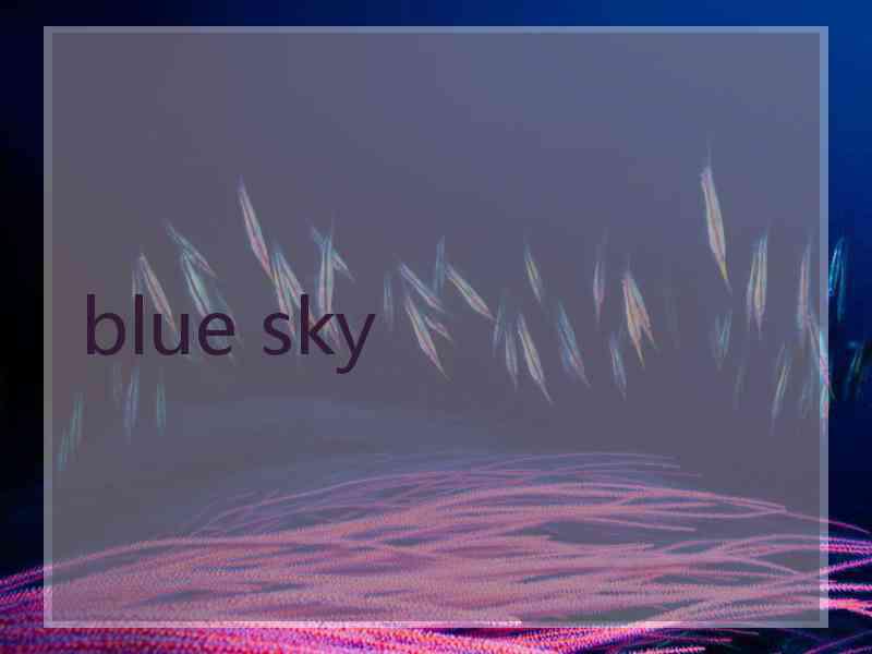 blue sky