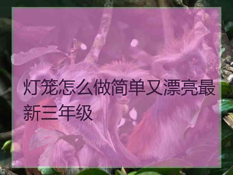 灯笼怎么做简单又漂亮最新三年级