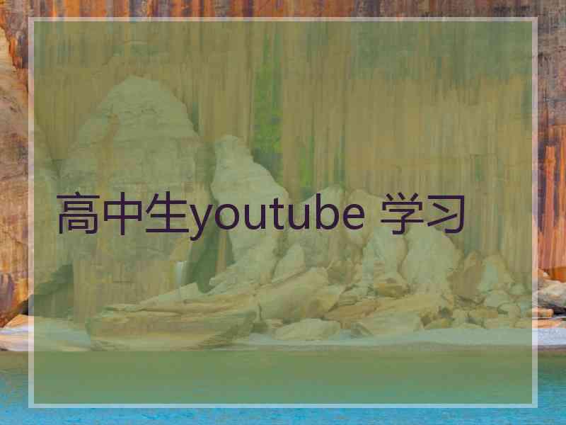 高中生youtube 学习