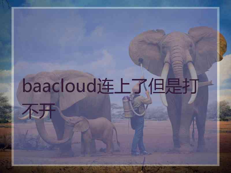 baacloud连上了但是打不开