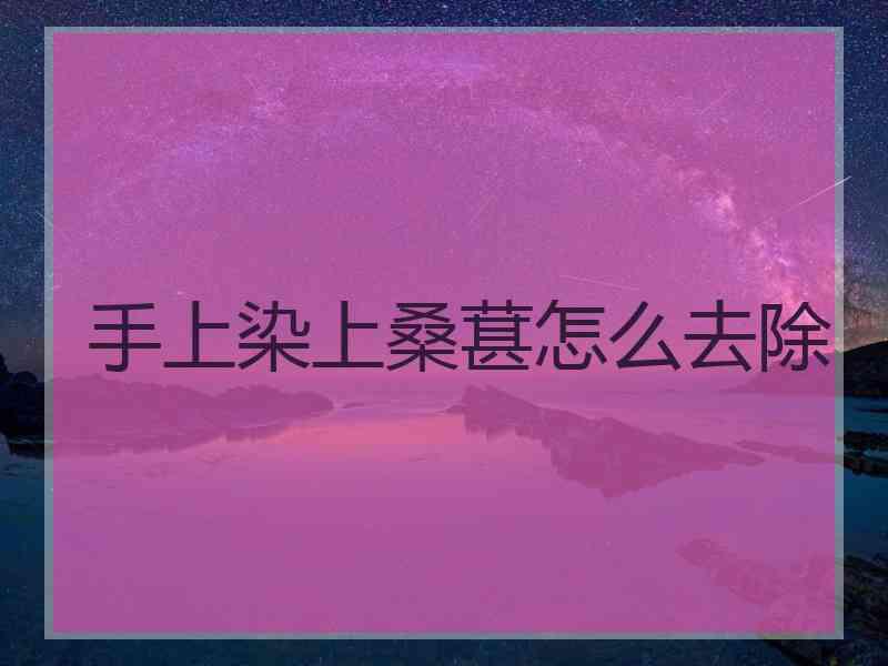 手上染上桑葚怎么去除