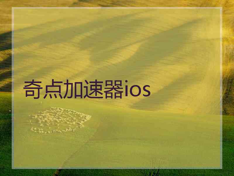 奇点加速器ios