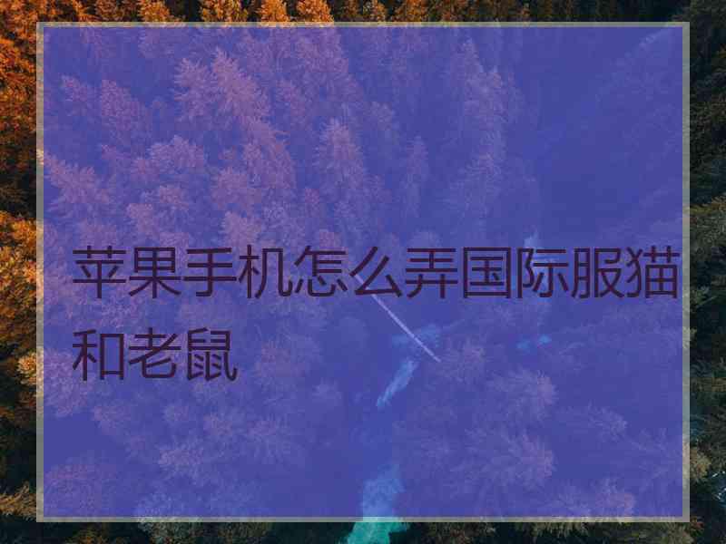 苹果手机怎么弄国际服猫和老鼠