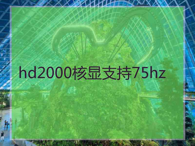 hd2000核显支持75hz