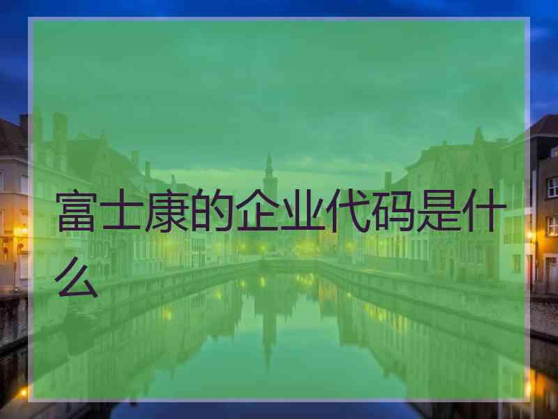 富士康的企业代码是什么