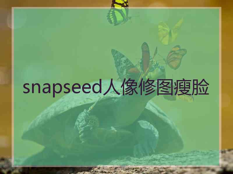 snapseed人像修图瘦脸