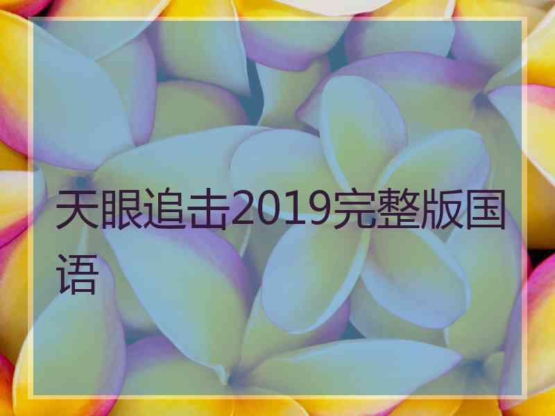 天眼追击2019完整版国语