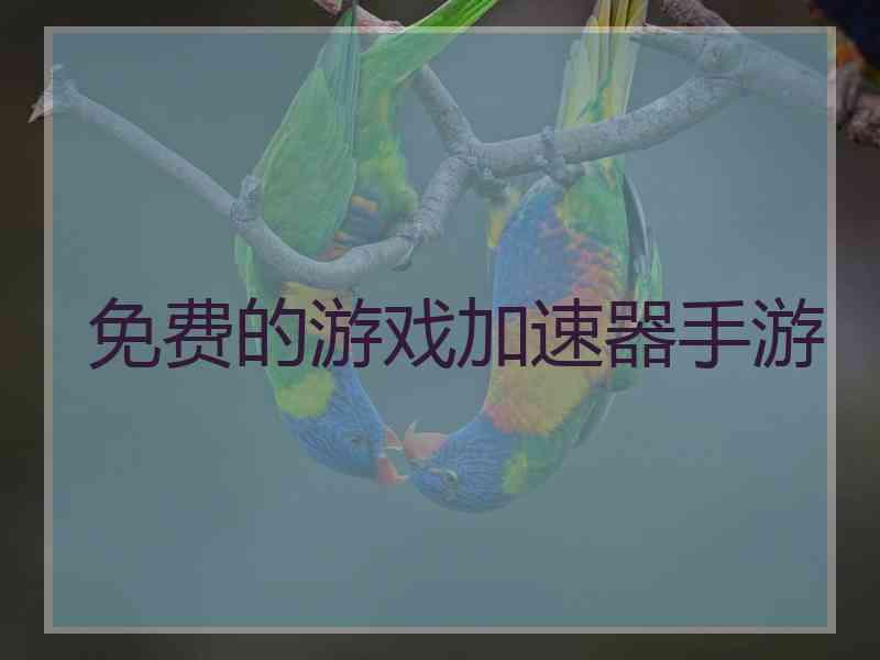 免费的游戏加速器手游