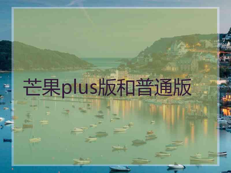 芒果plus版和普通版