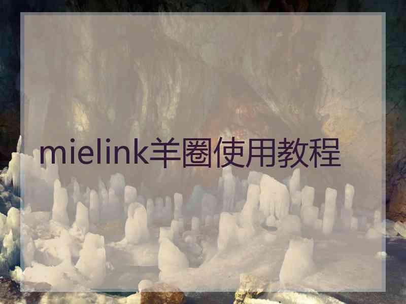 mielink羊圈使用教程