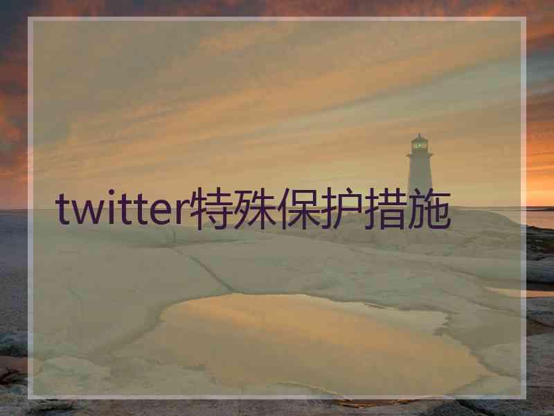 twitter特殊保护措施