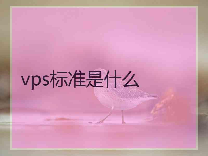 vps标准是什么