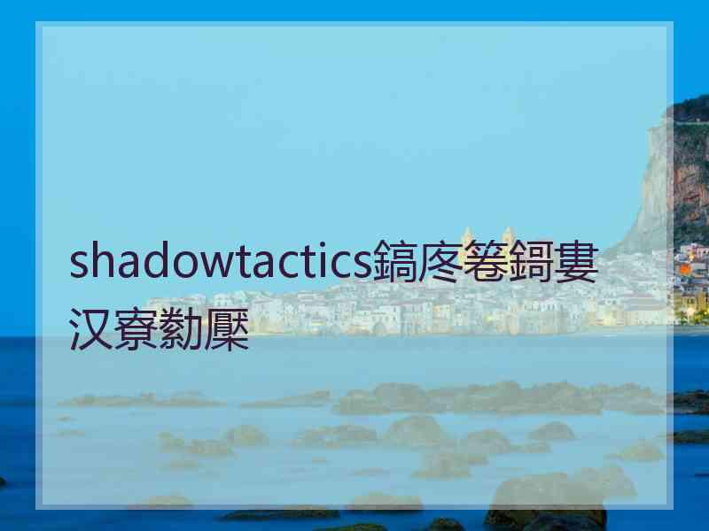 shadowtactics鎬庝箞鎶婁汉寮勬檿