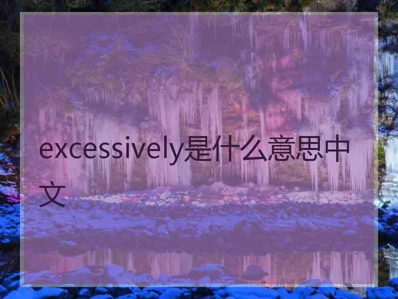 excessively是什么意思中文