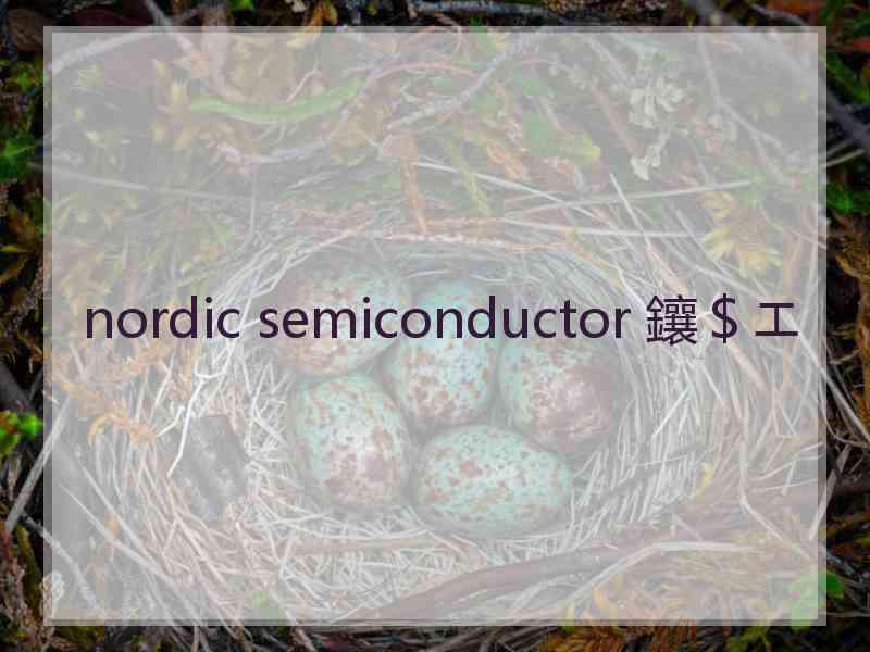 nordic semiconductor 鑲＄エ