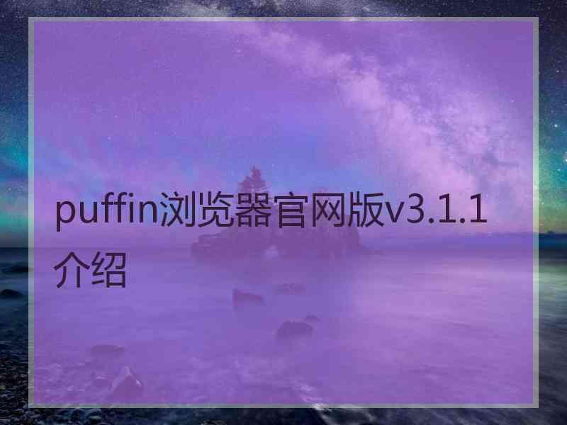 puffin浏览器官网版v3.1.1介绍