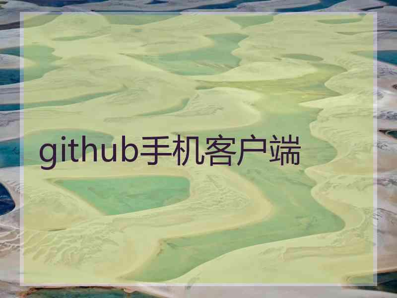 github手机客户端