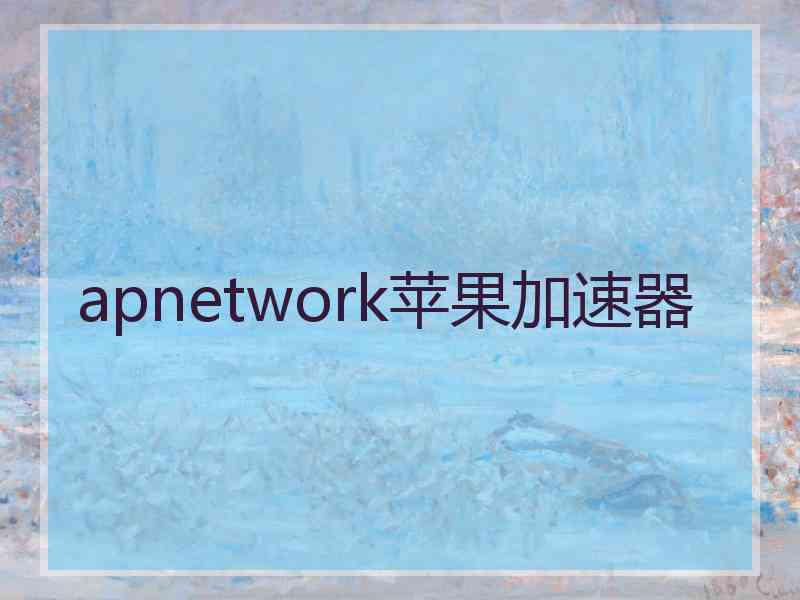 apnetwork苹果加速器