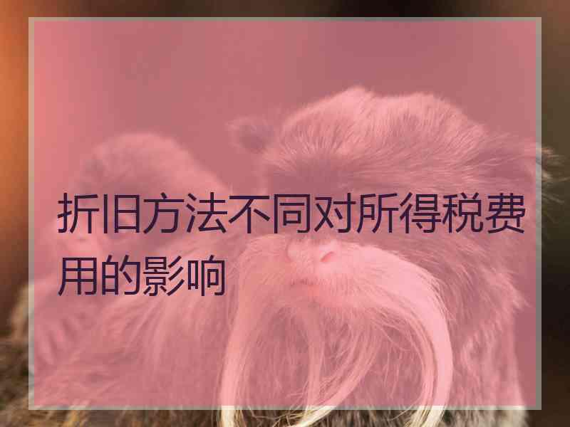 折旧方法不同对所得税费用的影响