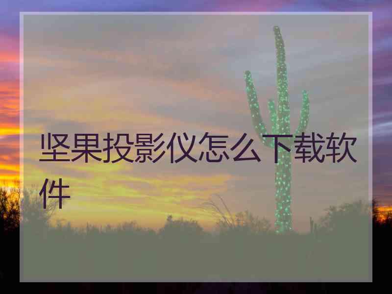 坚果投影仪怎么下载软件