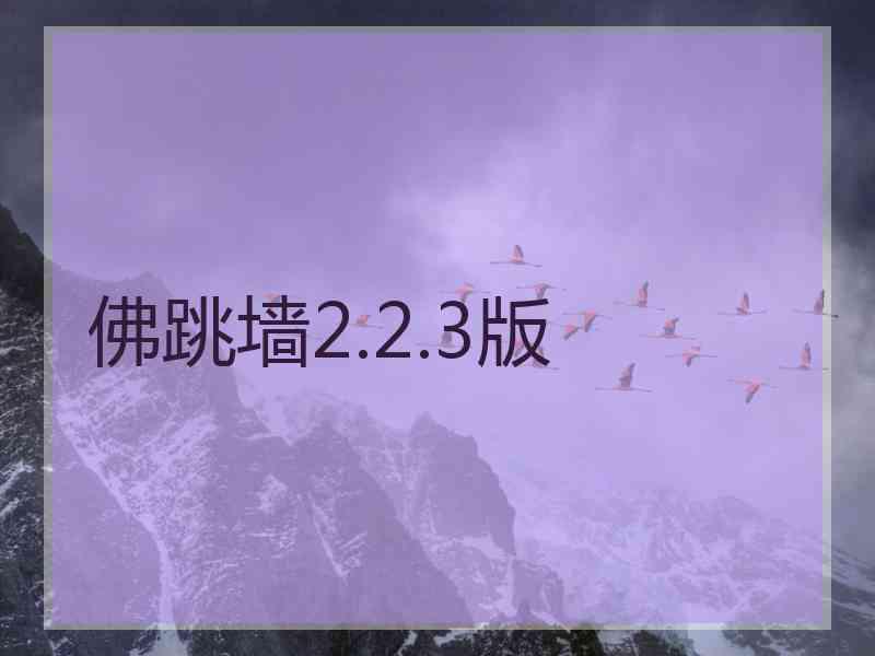 佛跳墙2.2.3版