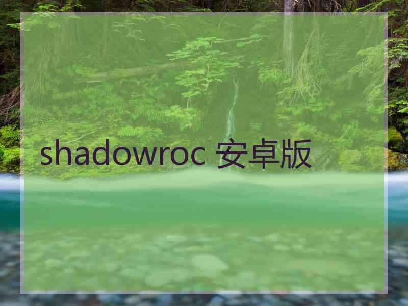 shadowroc 安卓版