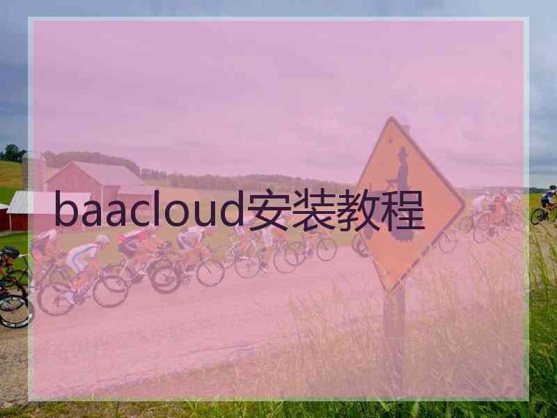 baacloud安装教程