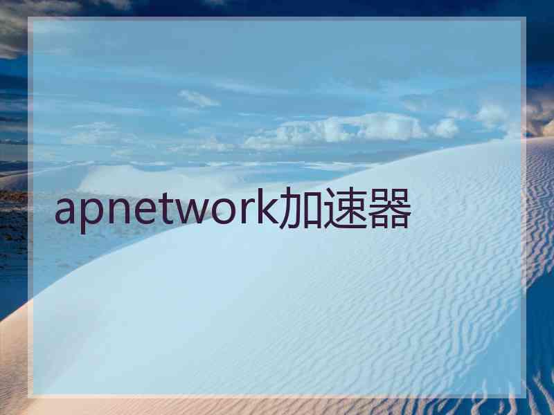 apnetwork加速器