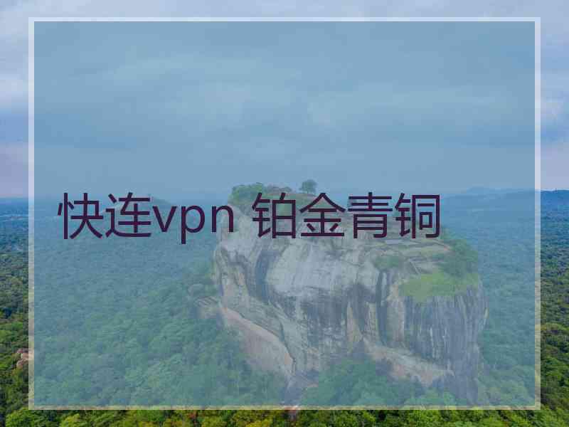 快连vpn 铂金青铜