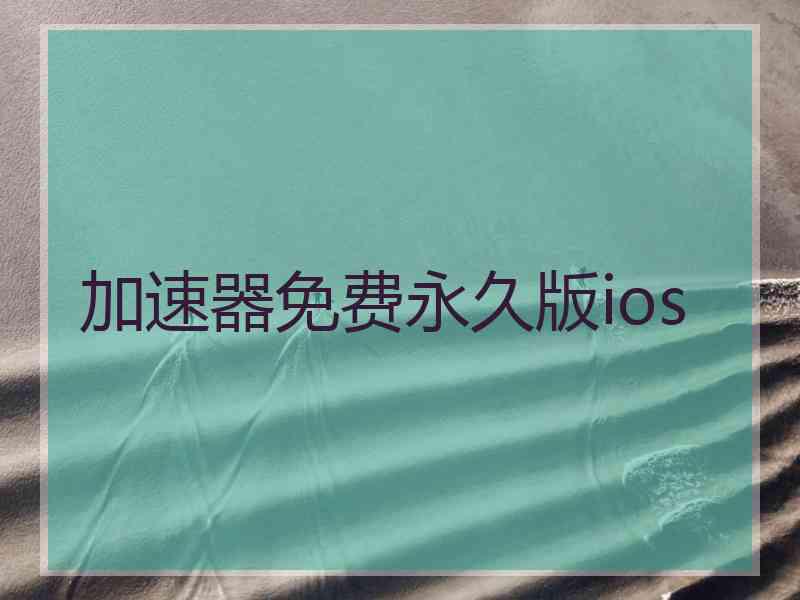 加速器免费永久版ios