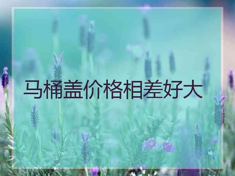 马桶盖价格相差好大