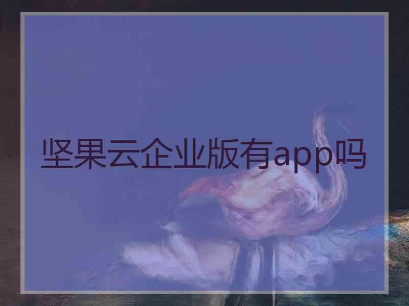 坚果云企业版有app吗