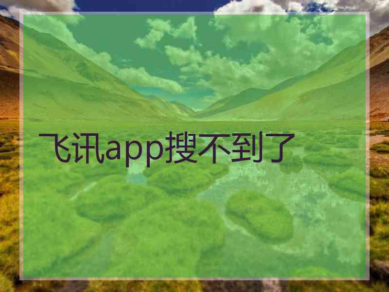 飞讯app搜不到了