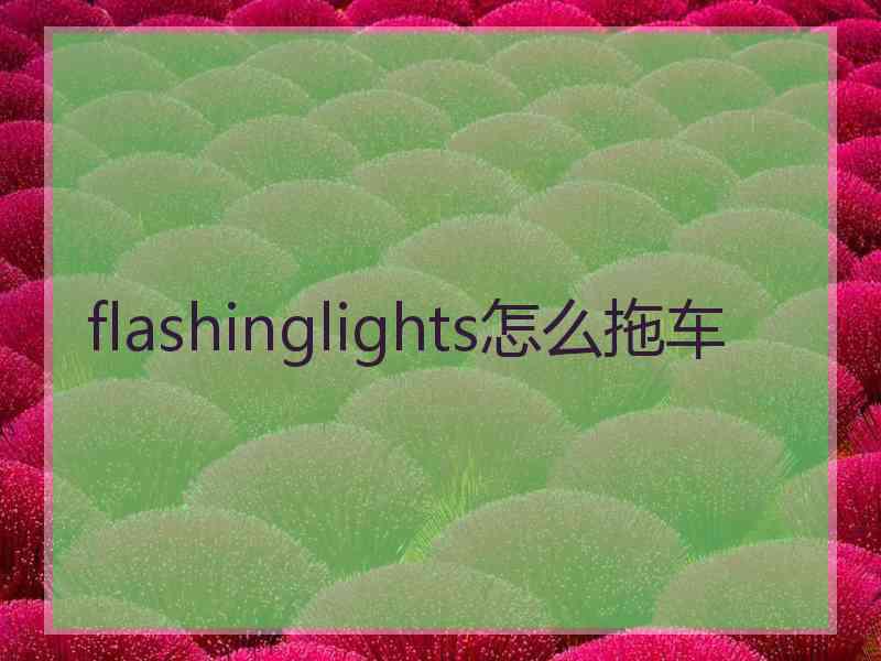 flashinglights怎么拖车