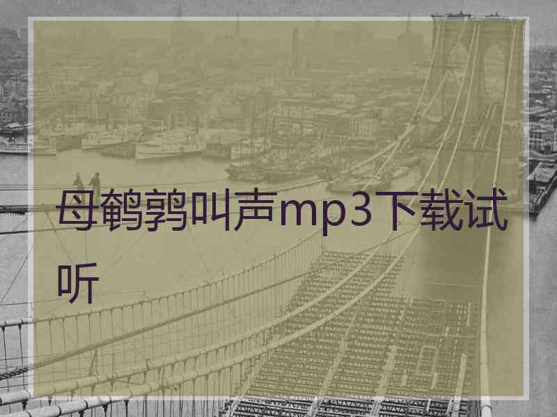 母鹌鹑叫声mp3下载试听