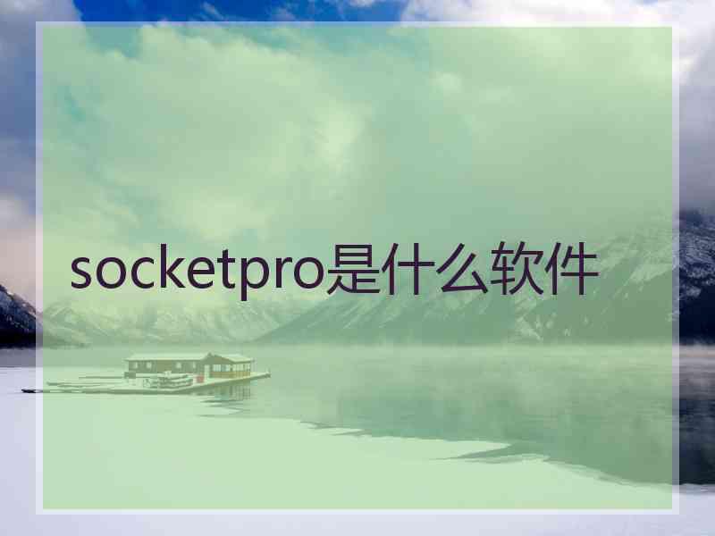 socketpro是什么软件