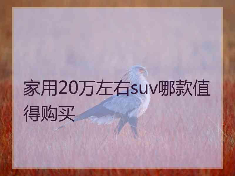 家用20万左右suv哪款值得购买