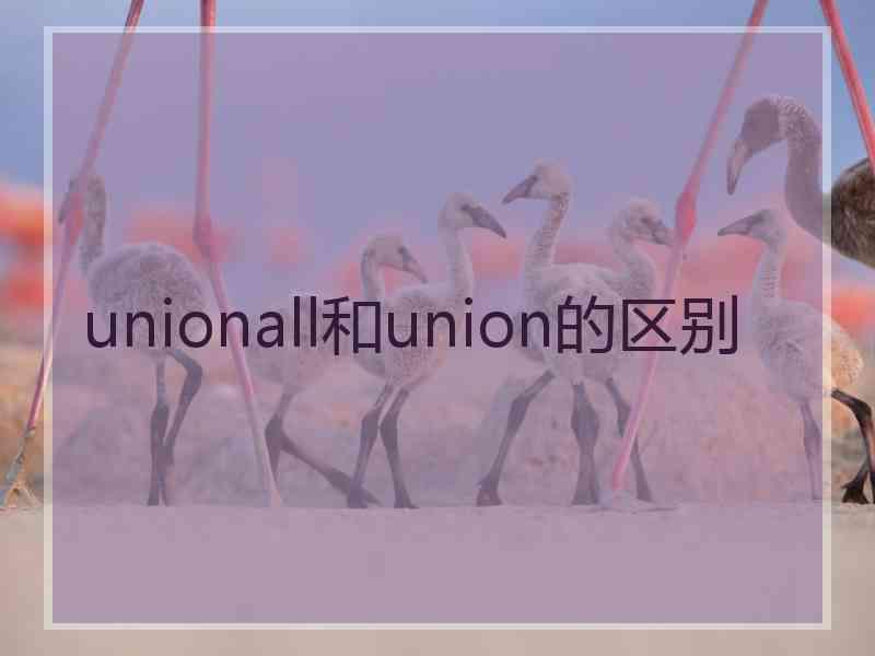 unionall和union的区别