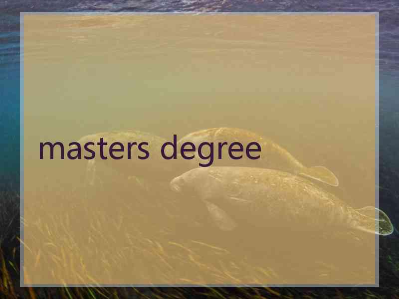 masters degree