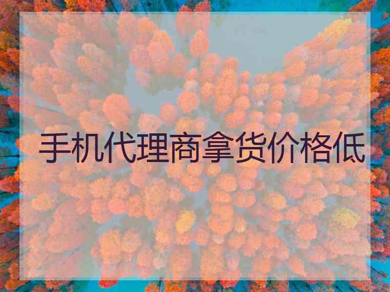 手机代理商拿货价格低