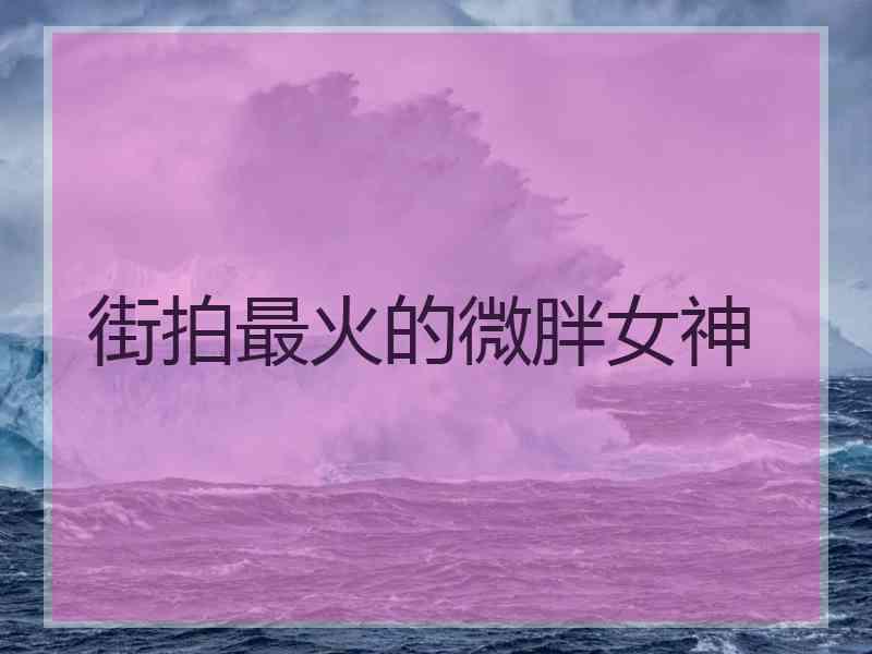 街拍最火的微胖女神