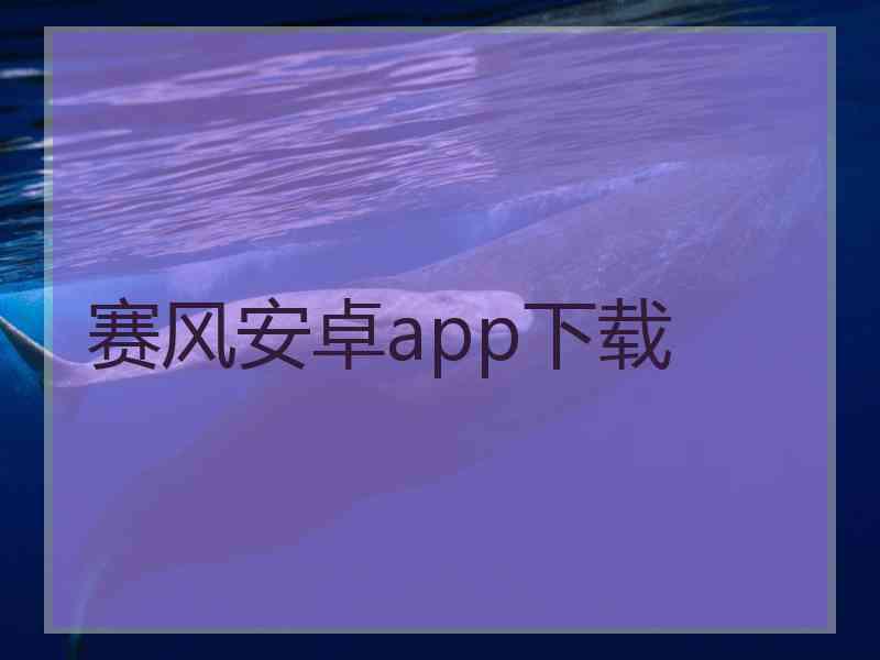 赛风安卓app下载