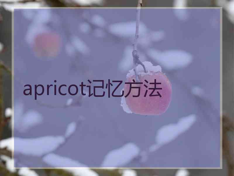 apricot记忆方法