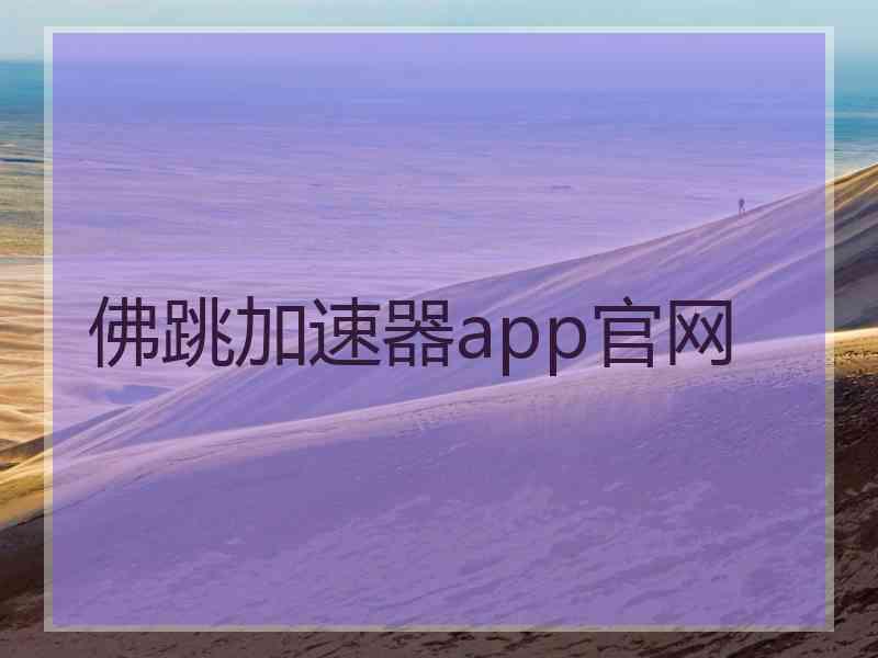 佛跳加速器app官网