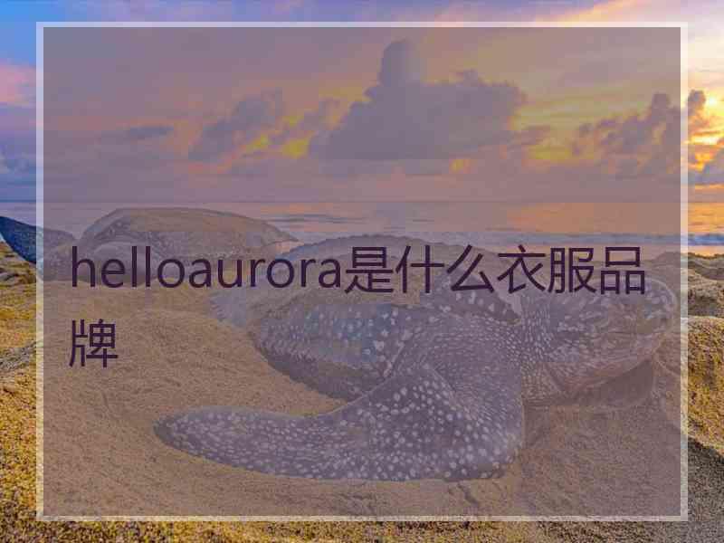 helloaurora是什么衣服品牌