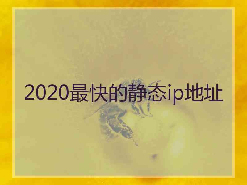 2020最快的静态ip地址