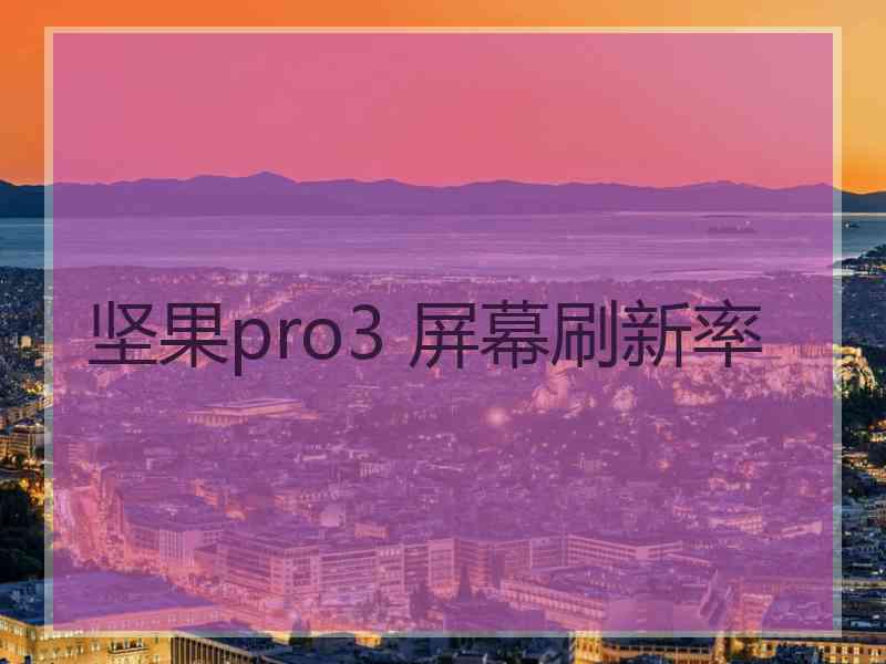 坚果pro3 屏幕刷新率