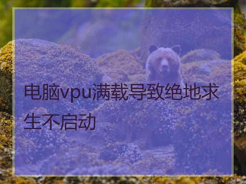 电脑vpu满载导致绝地求生不启动