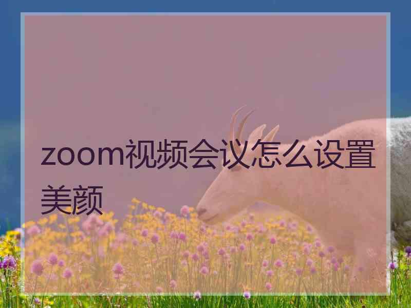 zoom视频会议怎么设置美颜