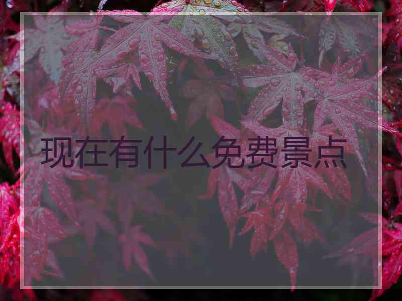 现在有什么免费景点